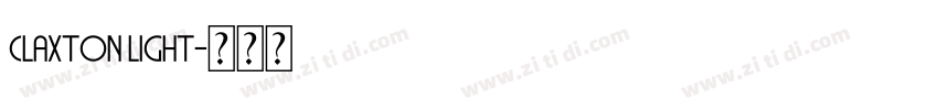 Claxton Light字体转换 Claxton Light字体转换